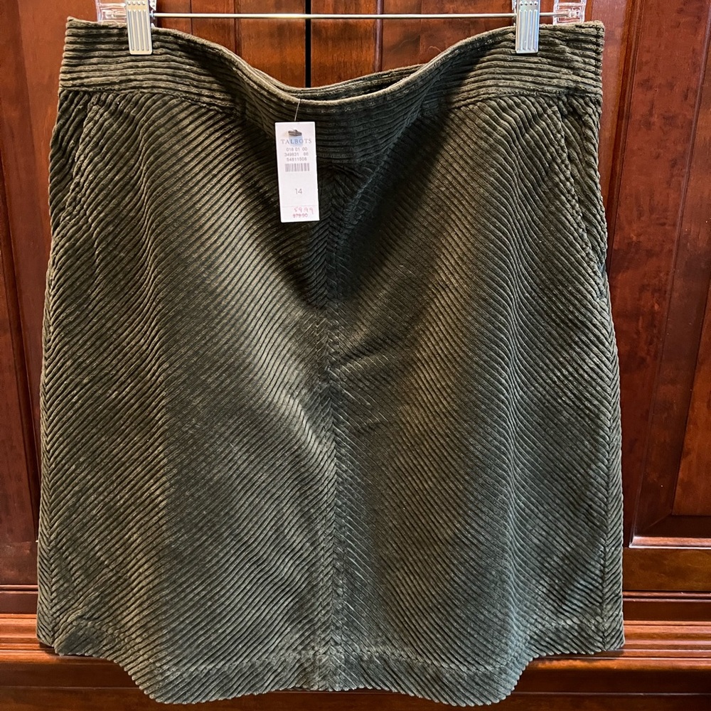 NWT Talbots Corduroy Skirt!